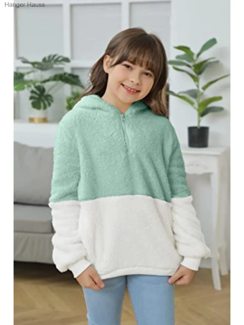 Girls Fuzzy Fleece Pullover Hoodie Sweatshirt 4-15 Years